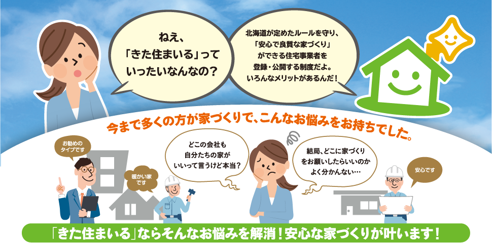 きた住まいるなら家づくりのお悩みを解消！安心な家づくりが叶います！